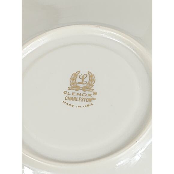 Lenox Charleston China Tea Cup Saucer Porcelain Ivory Year 90s Dinnerware USA x3 - Picture 13 of 16